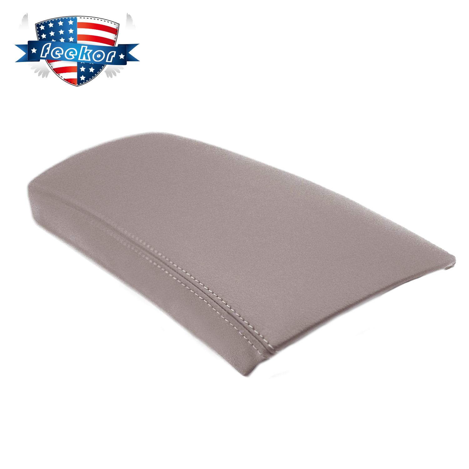 Gray Center Console Lid Armrest Leather Cover Fits for 20042009 Toyota