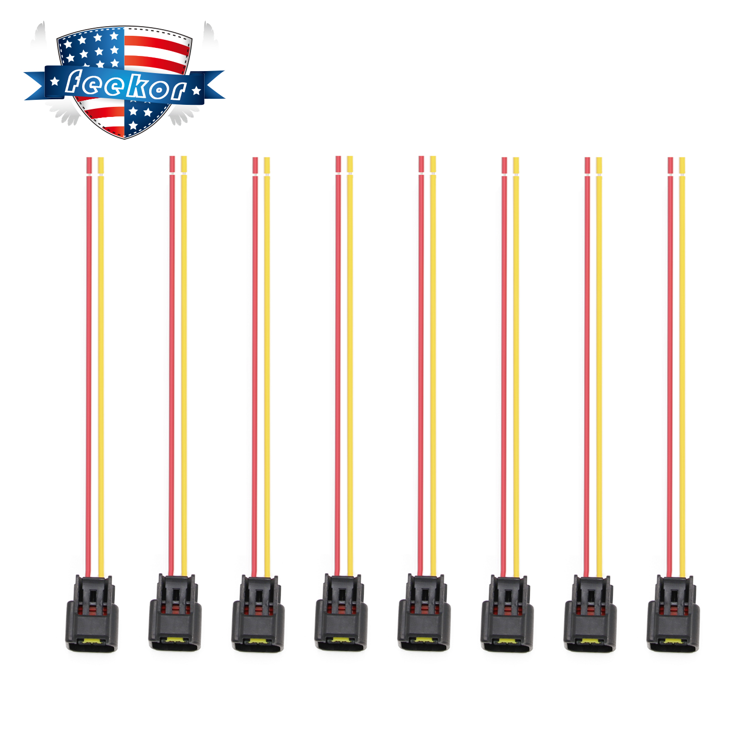 8X Ignition Coil Connector Pigtail Plug Fit for Ford 4.6L 5.4L 6.8L