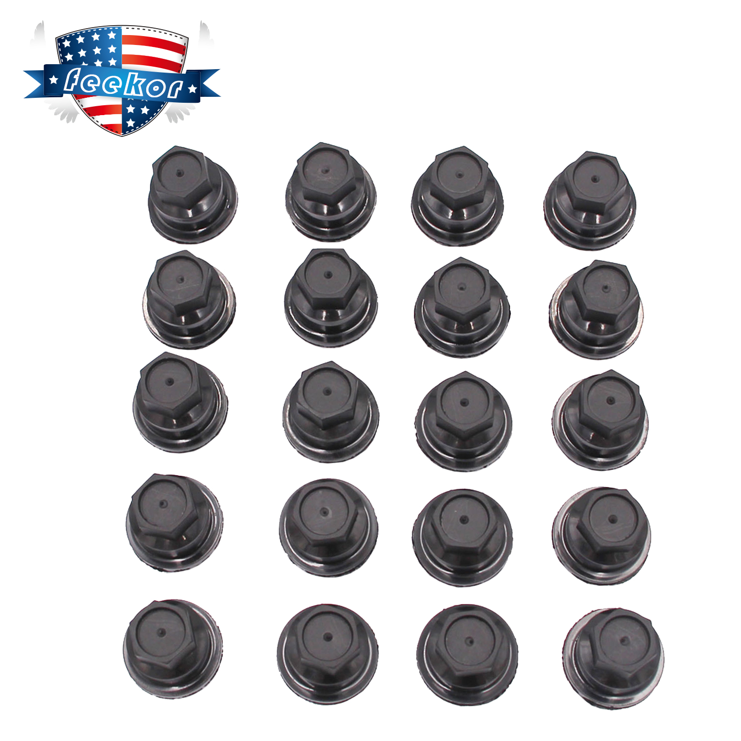20Pcs Black Lug Nut Covers Cap Fit for Chevrolet S10 Blazer GMC Jimmy